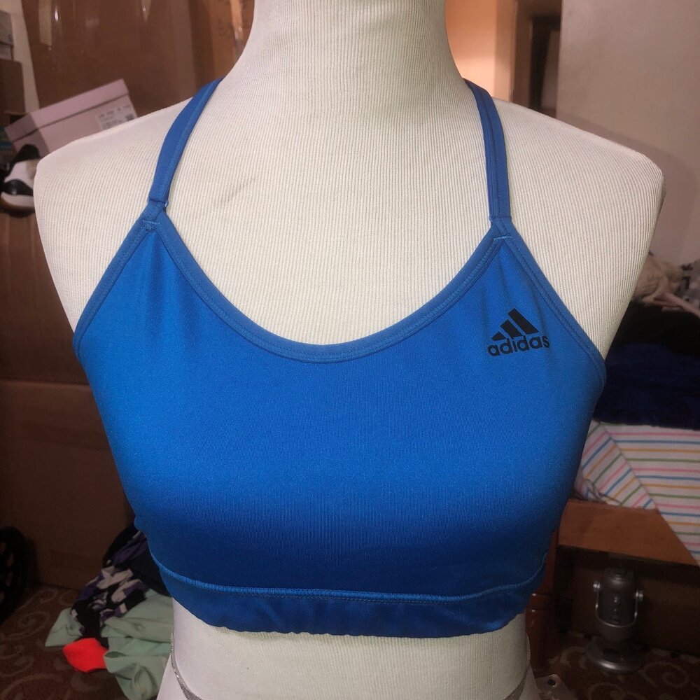 Adidas yoga active sports bra blue Large